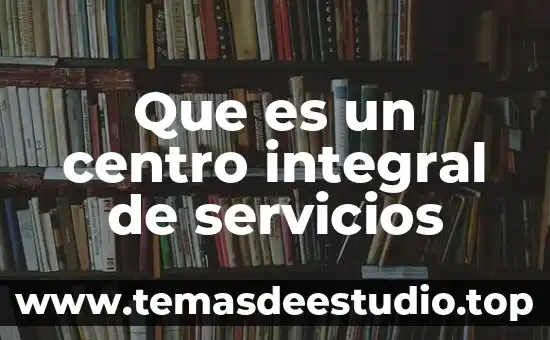 Qué es un documento de consumo de servicios 4 Que es un centro integral de servicios