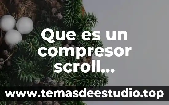 Que es un compresor scroll funcionamiento