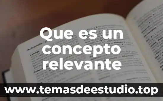 Que es un concepto relevante
