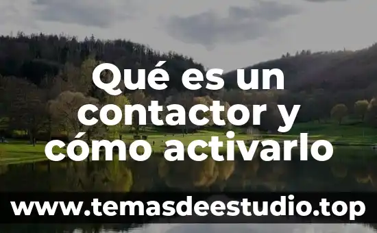 Que es un contactor de mercurio procesos 5 Qué es un contactor y cómo activarlo