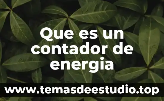 Qué es la energía en filosofía 5 Que es un contador de energia