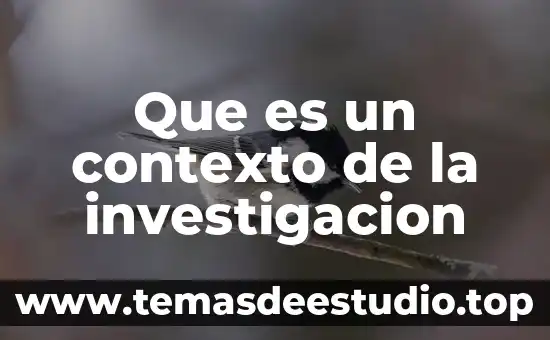 Que es significado de palabras por contexto 7 Que es un contexto de la investigacion