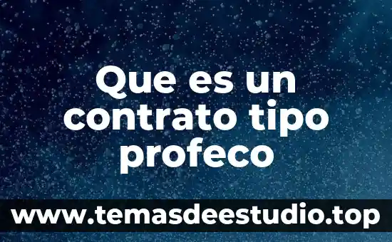 Que es un contrato tipo profeco