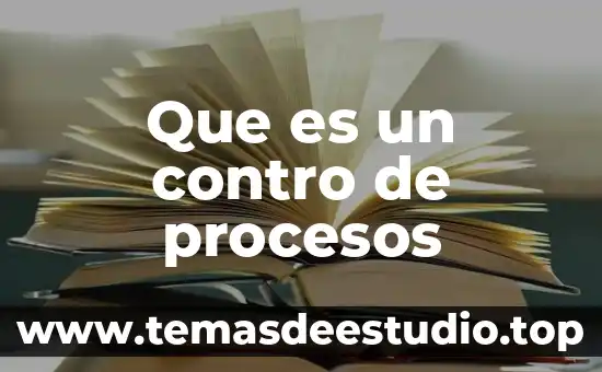Que es un contro de procesos