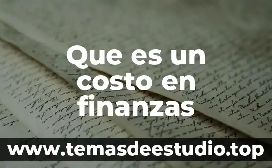 Que es costo unitario planta 5 Que es un costo en finanzas