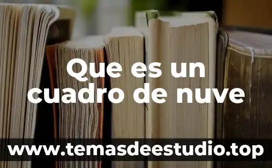 Imbestigar que es un cuadro reumen 3 Que es un cuadro de nuve