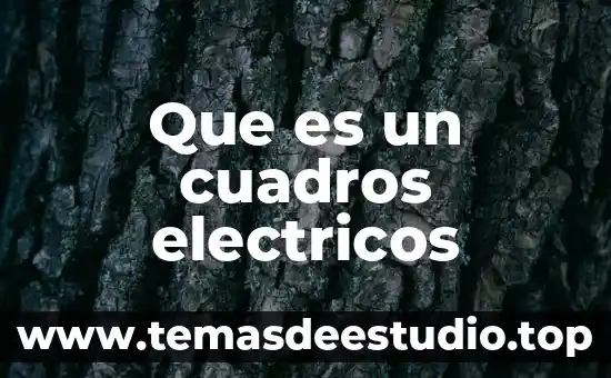 Que es un cuadros electricos
