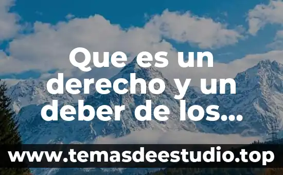 Que es un derecho y un deber de los niños