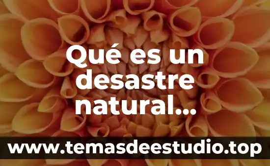 Qué es un desastre natural cenapred
