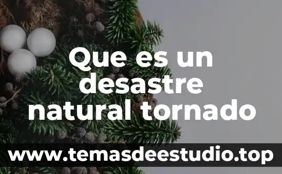 Que es un desastre natural tornado