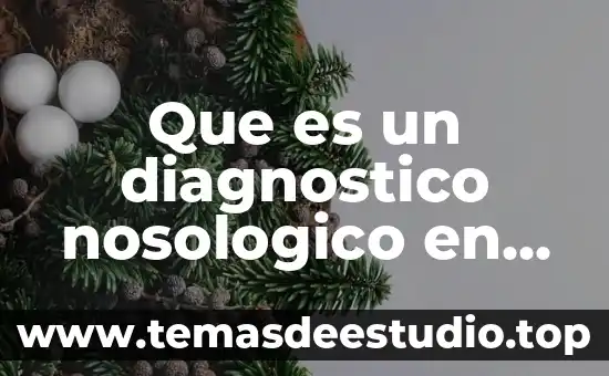 Que es un diagnostico nosologico en psicologia