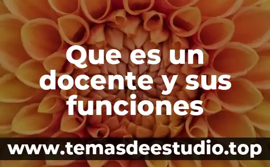 Que es la reflexion de la practica docente segun autores 7 Que es un docente y sus funciones