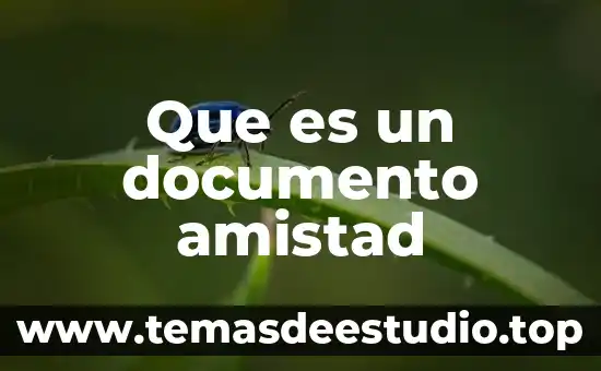 Arte de la amistad que es 3 Que es un documento amistad