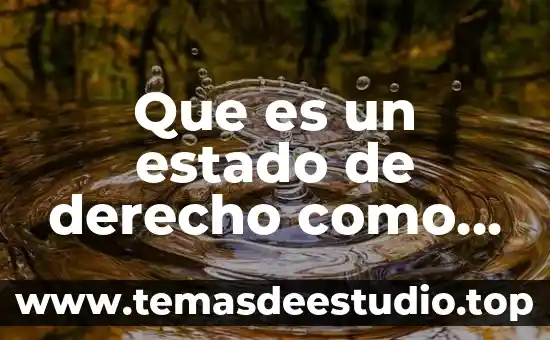 Que es un estado de derecho como nacion
