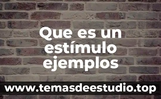 Qué es el estímulo personal 7 Que es un estímulo ejemplos