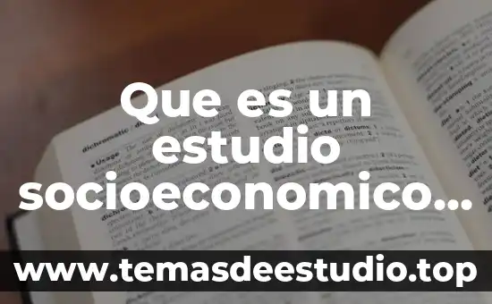 Estudio socioeconomico que es y ejemplos 6 Que es un estudio socioeconomico para un proyecto
