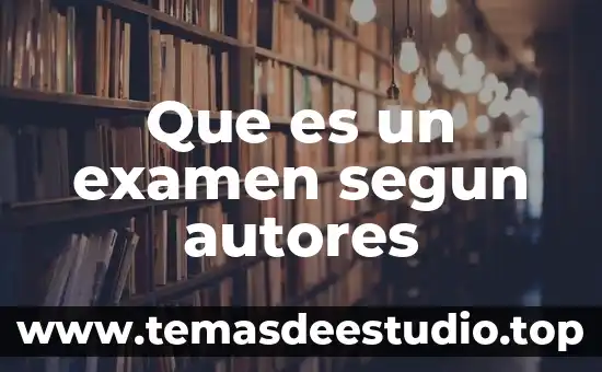 Que es un examen segun autores