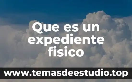 Que es un expediente fisico