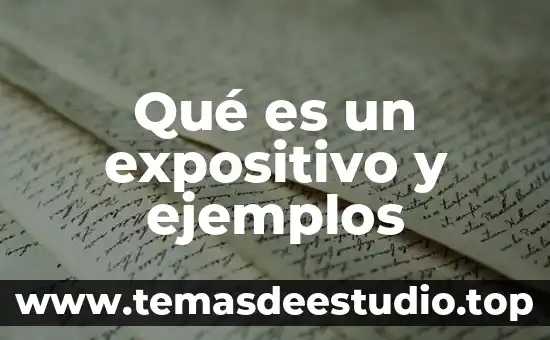 Qué es un expositivo y ejemplos