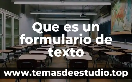 Que es un formulario de texto