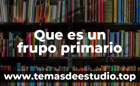 Qué es asentamiento primario en danza 6 Que es un frupo primario