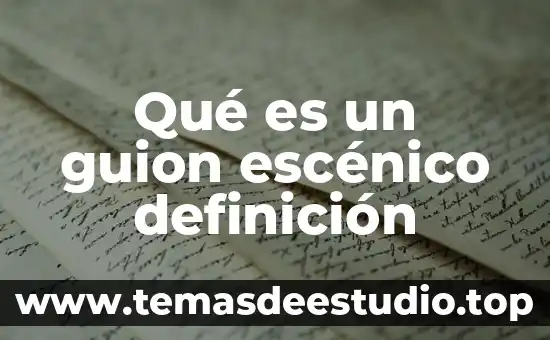 Qué es un guion escénico definición