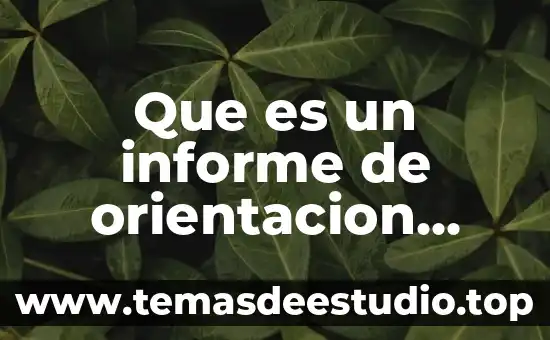 Informe psicológico que es 6 Que es un informe de orientacion vocacional