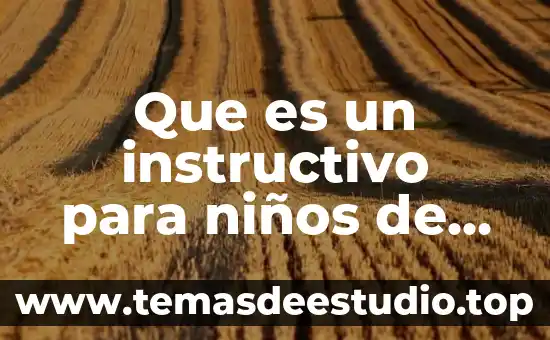Qué es un texto instructivo tipos 4 Que es un instructivo para niños de primero