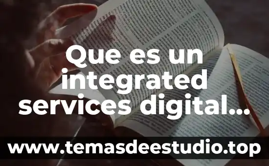 Que es el movimiento en una obra 8 Que es un integrated services digital network