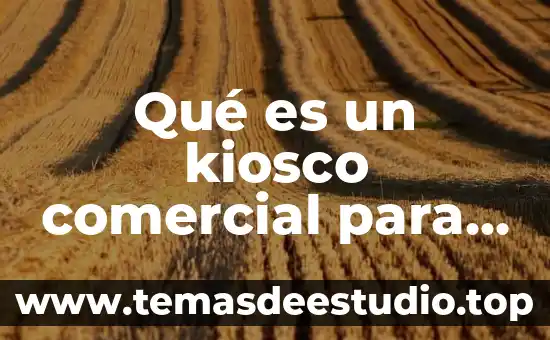 Mega comercial que es 8 Qué es un kiosco comercial para café