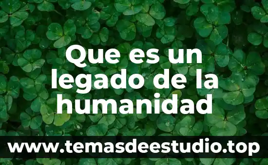 Que es un legado de la humanidad