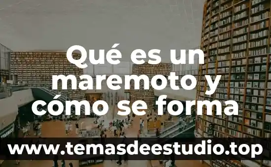 Qué es el concepto de formación 7 Qué es un maremoto y cómo se forma