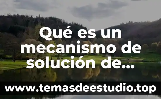 Vilona solucion para que es 3 Qué es un mecanismo de solución de conflictos