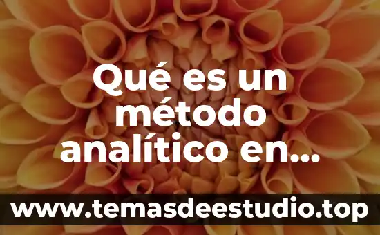 Qué es un método analítico en educación física