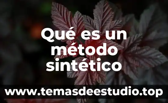 Qué es un método sintético