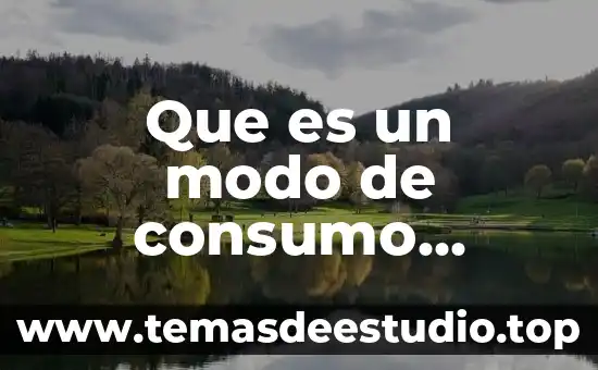 Que es un modo de consumo ecologico