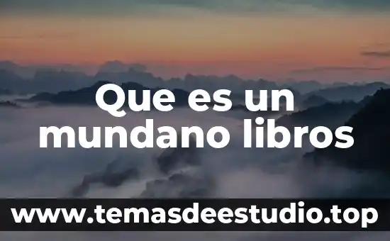 Que es un para libros 4 Que es un mundano libros