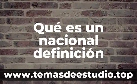 Qué es la fotografía publicitaria definición 3 Qué es un nacional definición