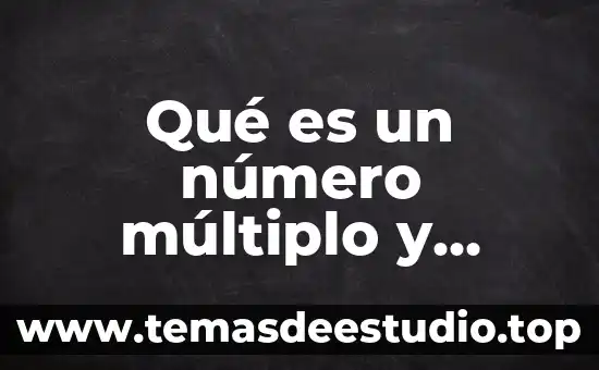 Que es un múltiplo de un número 5 Qué es un número múltiplo y ejemplos