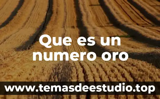 Que es el número de matricula unam 3 Que es un numero oro