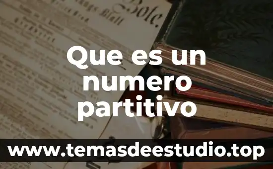 Qué es el número de la factura 6 Que es un numero partitivo