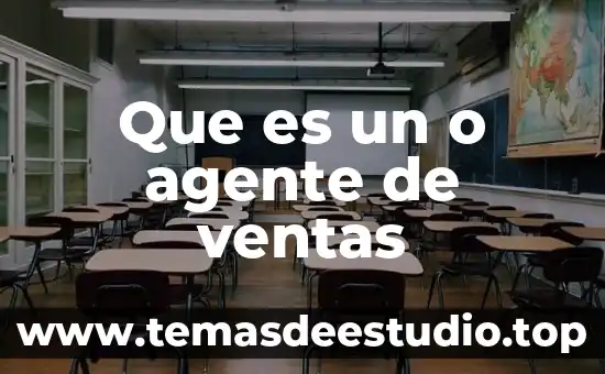 Que es un o agente de ventas