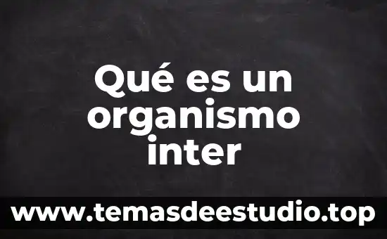 Qué es un organismo inter
