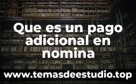 Que es un pago adicional en nomina