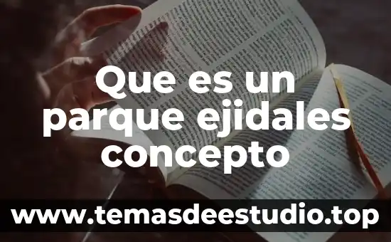 Qué es la energía concepto para niños 4 Que es un parque ejidales concepto