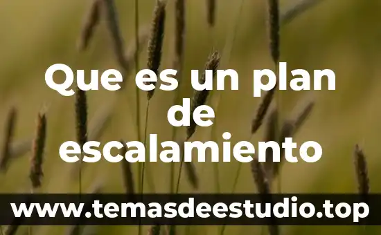 Que es movimiento en ciencias naturales 5 Que es un plan de escalamiento