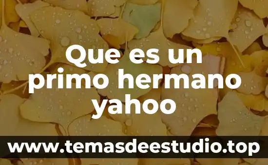Que es el costo primo en contabilidad de costos 3 Que es un primo hermano yahoo