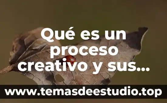 Qué es el proceso creativo definición 3 Qué es un proceso creativo y sus pasos
