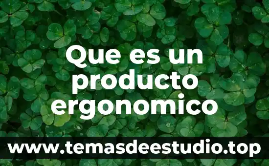 Que es un producto ergonomico