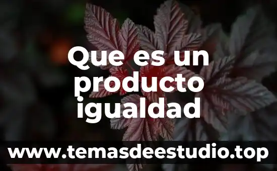 Que es un producto semi compuesto 7 Que es un producto igualdad